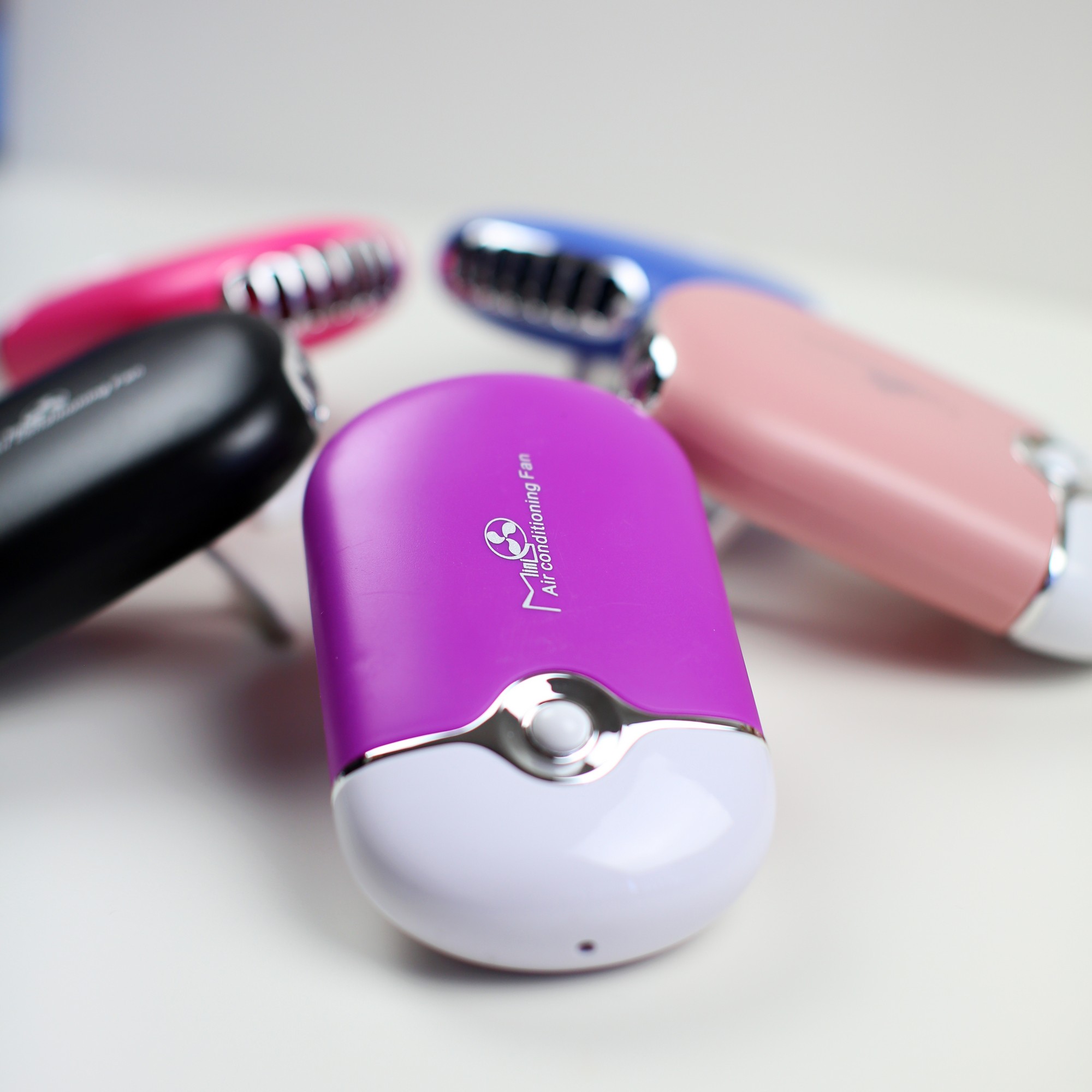 Pinceuse USB Mini ventilateur de climatisation pour extension de cils Violet 